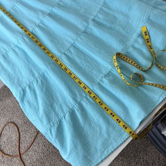 Drawstrings Of Malibu Dress Womens Extra Small 90s Y2K Midi Beach Boho Blue - Picture 6 of 9